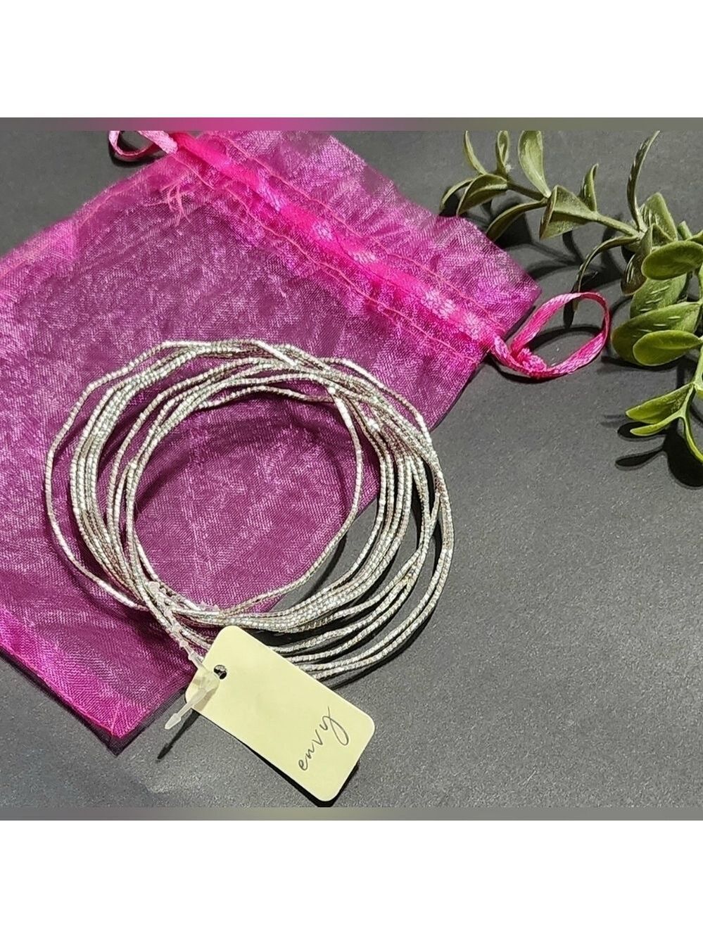 Envy Silver Bangle Bracelets - New With Tags